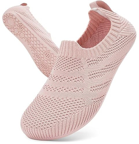 KOWAYI Herrtofflor för kvinnor halkfria husskor unisex lätta hemmatofflor slip-on resetofflor, Cs1343 Rosa, 39.5 EU