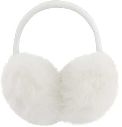 SHOPSURF BHOI Ear Muffs Women Fluffy Winter Ear Muffs Soft Winter Headbands Unisex Ear Protector Outdoor Ear Warmer Headband Ideal for Adults Girls Women Men Cold Weather Supplies (WHITE)