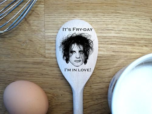 Personalised Robert Smith Wooden Spoon – Engraved 30cm Beech Spoon with Custom Text Handle