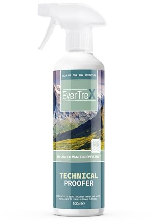 EverTreX - Technical Proofer Spray | Textile Shield Waterproofer for Wet Weather Clothing and Hiking Garments | Works with Gore-Tex - 500ml