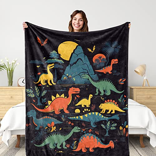 fifbird Kinderdecke, Dinosaurier, weich, warm, leicht, Überwurfdecke