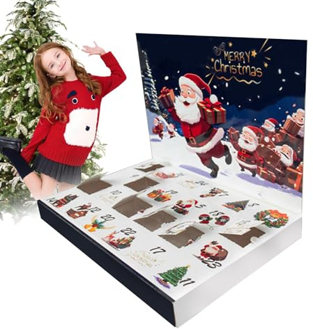 Yhsioaklo Boîtes De Calendrier De L'Avent De Noël À Remplir,Coffrets Cadeaux Avec Compte À Rebours De 24 Jours Pour Noël | Boîte De Calendrier De Festival Pour Cadeaux De Fête Colorés,