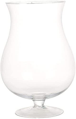 Large Clear Glass Vase Tall Flower Display Table Centrepiece Footed Tulip Shaped Decorative Baifantastic
