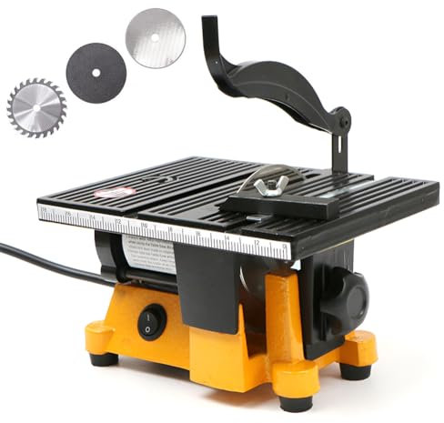 Portable Worksite Table Saw, Multifunctional Mini Table Sawing Machine, Electric Mitre Saw Machine, 4500r/min, 10MM Cutting Depth, for DIY Handmade Wooden Model Crafts, Metal, Ceramic Tile