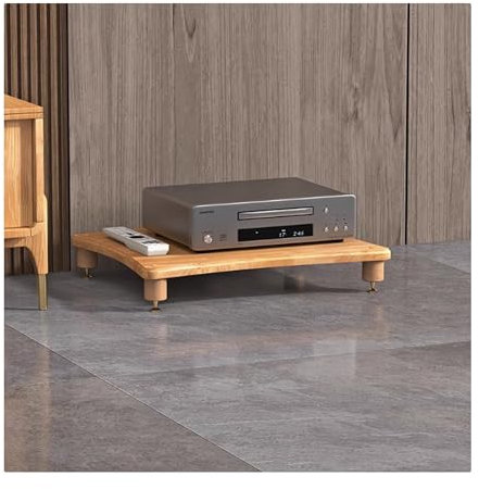 Mueble hifi mueble tocadiscos Soporte para medios audiovisuales Estantería para audio y video con ruedas universales Estante para consola de videojuegos Estantes ajustables para torre de audio(Origina