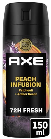 AXE Peach Infusion Herren-Deodorant – Kollektion Prestige – Anti-Transpirant-Spray – Frische 72 Stunden Non-Stop – Duft Pfirsich Patschuli und Bernstein – 150 ml