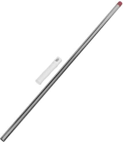 DEARMAMY Stainless Steel Broom Handle Durable Replacement Rod with Threaded End for Versatile Cleaning Tools Lightweight Design for Easy Use Suitable for Brooms and Dustpans