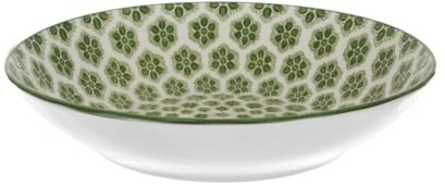 Juego de 4 platos hondos Hanami 20 cm decoración verde C