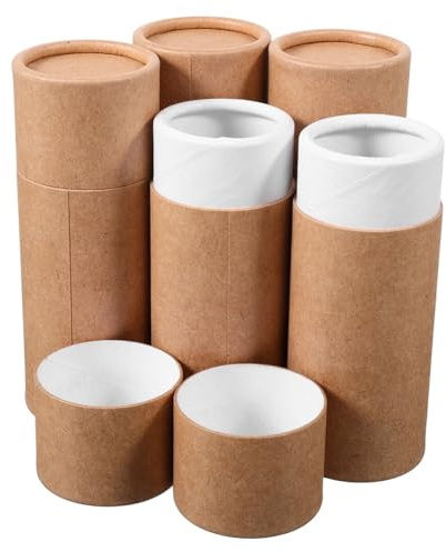 VALICLUD 5 Pezzi Di Bottiglie Di Olio Essenziale Essenziali Cilindri Di Cartone Barattoli Rotondi Contenitori Per Aromaterapia Regali Scatole Di Carta Artigianale Tubi Di Carta