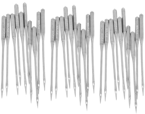 Zerodeko 50 Piezas Agujas para Máquina Coser Resistentes para Tejidos Gruesos Jeans Cuero Lona para Bordar y Acolchar Uso Doméstico y Modelos Antiguos