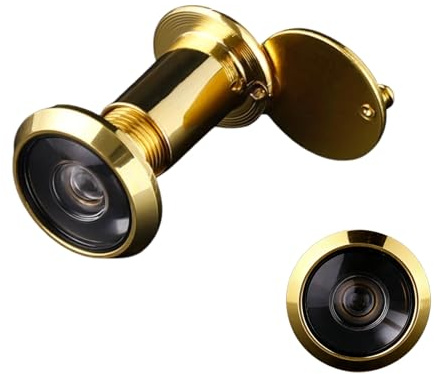 FUGYTVEN Door Viewer Peephole, 200° Wide Angle Front Door Peephole with HD Glass Lens, Chrome Spy Hole Multi Style Door Spy Hole, Universal Door Eye Hole for 16-21mm Door Hole & 40-60mm Door Thickness