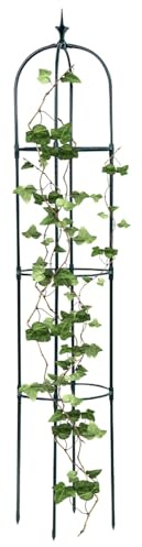 Enrejado para Plantas Trepadoras de Exterior Soporte Resistente para Flores | Obelisco para Plantas Soporte de Jardinería para y Clemátides en Maceta Interior y Exterior