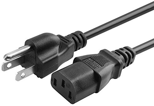 Kircuit 5ft/1.5m AC in Power Cord Outlet Socket Cable for Cerwin Vega HT-S10A LW-10 LW-10X 10 HT-S12A LW-12 LW-12X 12 HT-S15A LW-15 LW-15X 15 Audio Amplifier Amp Speaker System Subwoofer