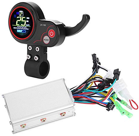 Controller-LCD-Anzeige Bedienfeld mit variablem Geschwindigkeitsschalter Zubehör für Elektroroller(48V 250 / 350W Farbbildschirm Dual-Modus)