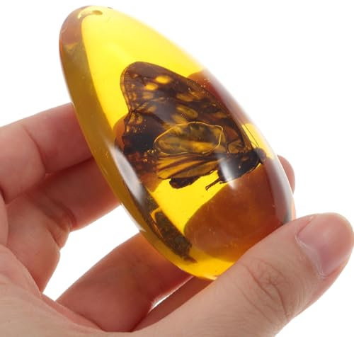 BESPORTBLE Bernstein Anhänger Bernstein Fossil Harz Insekten Stein Anhänger Biologie Pädagogisches Spielzeug Schmuck Anhänger Schmuckzubehör Basteln Sammlerstücke Geschenk Zufälliges Muster