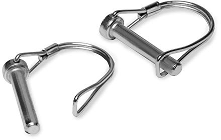 HEAVYTOOL Rohrklappsplinte mit Rastverschluss rundem Bügel 8mm x 65mm (10 Stück) PTO Pin Klappsplinte Rohr Sicherungssplinte für Rohre Sicherungsstifte für Rohre Klappstecker für Rohre Rohrsplinte