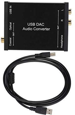 Teror USB-Audio-Soundkarte, GV-023 Digital-Analog-DAC-Audiokonverter USB-Audio-Soundkarte