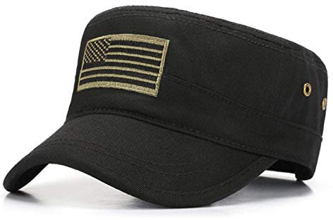 Herren Kappe Hut Camouflage Baseball Cap Herren Army Flat Top Cap Dad Hut Für Männer Camo Snapback Tactical Dad Cap-Black_1