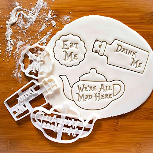 Maodom Eat Me Cookie Cutter, Theme Cookie Mold, Interesting Cookie Mold Cutter, Handmade Cookie Stamp Embossing Craft Decorating Baking Tool (3 Set)