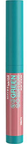 Maybelline New York Pflegender Lippenstift mit glänzendem Finish, Vegane Formel mit natürlichen Inhaltsstoffen, Green Edition Balmy Lip Blush, Nr. 007 Moonlight, 1 Stück