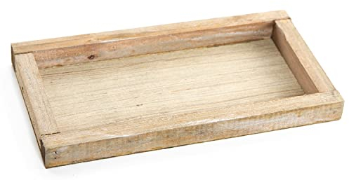 Logbuch-Verlag Ciotola rettangolare in legno, 28 x 15 cm, ciotola decorativa naturale in legno, piccolo vassoio decorativo