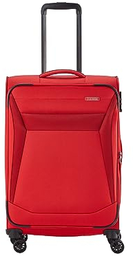 Travelite 4-Rad Koffer Größe M Weichschale, Gepäck Serie Chios mit Dehnfalte + Kantenschutz, Trolley in Zeitloser Optik, 67 cm, 60-66 Liter