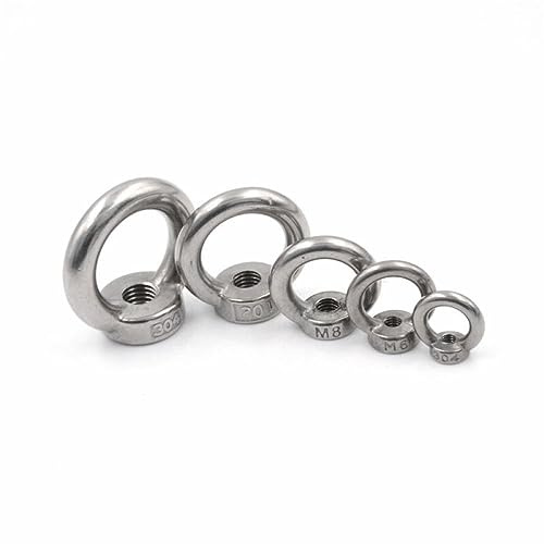 Perno de ojo de anillo, Perno de ojo de anillo de elevación de hombro, 1-5 piezas Tuercas de ojo de elevación/anillo de tornillo Tornillos de tuerca de enganche de anillo de perno de ojo de acero inox