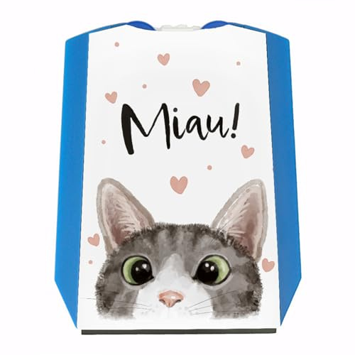 speecheese MIAU Katze Parkscheibe mit Motiv eine niedliche Parkscheibe für Katzenliebhaber mit Illustration