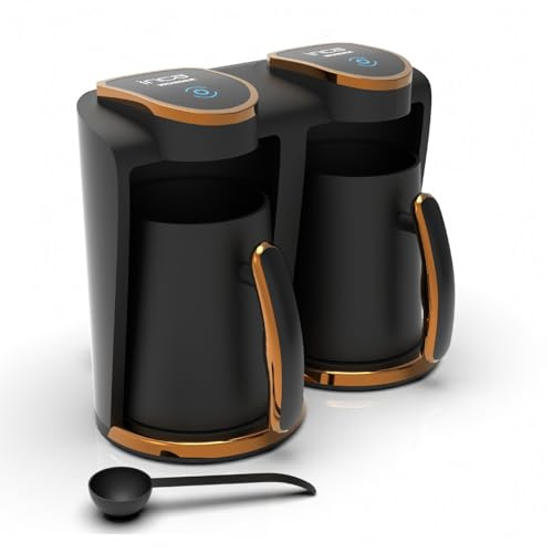 Inca IKM-02 Macchina da caffè turco automatica | Turk Kahve Makinesi | 500 ml (1 – 8 tazze) | 800 W | protezione contro il troppopieno e anti-secchezza | piastra riscaldante in acciaio inox | design