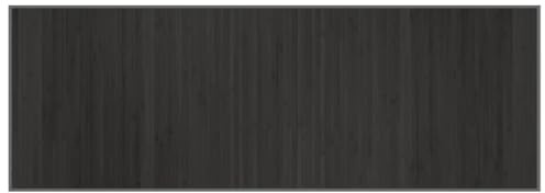 vidaXL Teppich Rechteckig Grau 70x200 cm Bambus