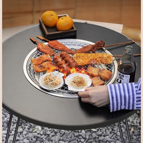 Parrilla,parrilla De Carbón,hibachi De Sobremesa,Pequeña Parrilla De Carbón Portátil Para Camping De Sobremesa Al Aire Libre, Superficie De La Parrilla De Barbacoa, Perfecta Para 3-4 Personas (Color