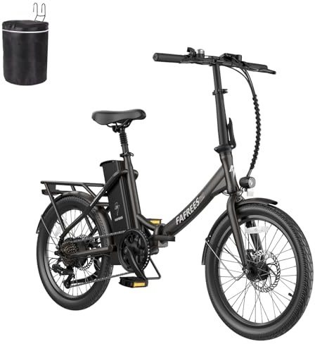 Fafrees F20 Lasting [ Offiziell ] E Bike Herren Akku 36V 18,2Ah, Elektrofahrrad Damen 250W, Ebike Mountainbike 25KM/H, E Klappfahrrad 20 Zoll Erwachsene 120KG, Klapprad E Fahrrad (Gunmetal-Schwarz)