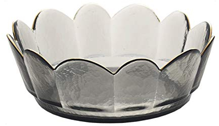 Coupe à fruits en verre, Bol à Fruits en Verre, Bol à Fruits Nordique Vintage Golden Edge Bols à Fruits secs Bol à Salade en Verre de Cristal décoratif Bol à collation Panier à légumes Bol à Fruits (尺