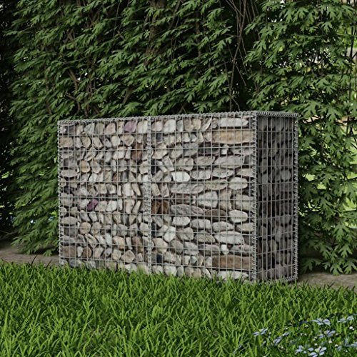 Homgoday Gabione aus verzinktem Stahl 150 x 50 x 100 cm, Möbel, Tor für den Außenbereich, Gartentor, Staketenzaun, Fußgängerzaun, Barriere für Cortilev