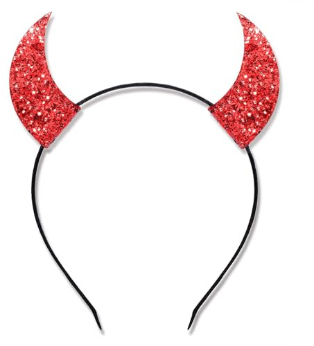 YUNHENTONG Halloween Teufelshörner Haarreif und Stirnband für Halloween Maskerade Cosplay Requisiten (D)