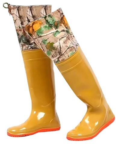 KPHYMOD Watstiefel Watstiefel Für Damen Und Herren, Leichte, wasserdichte Hüftwatstiefel Aus PVC, Bequemer, Flexibler Stiefelfuß(36 EU)