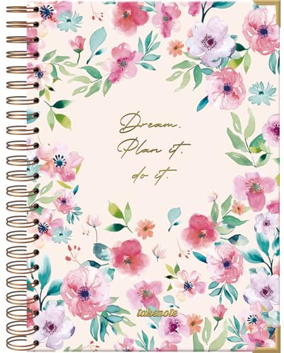 Bullet Journal A4 - Carnet Pointillé pour Organisation et Notes, Taille 21,5 x 30 cm, Fermeture à Anneaux Doubles (Wire’o), 192 Pages, Papier Épais de 100 g/m² - Takenote Elba