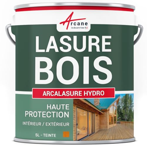 Impregnante transparente para madera exterior e interior - Arcawood shield 1225-5 L Roble Dorado - Tinte Amarillo - ARCANE INDUSTRIES