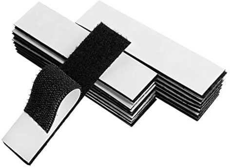 15 Pcs Velcro Tape Self Adhesive,Tape Sticky Back Strips Fabric Heavy Duty Double Sided Hook and Loop Strip Self-Adhesive Strong Backed Straps,for Mounting Hanging or Organizing Items Sofa(Black)
