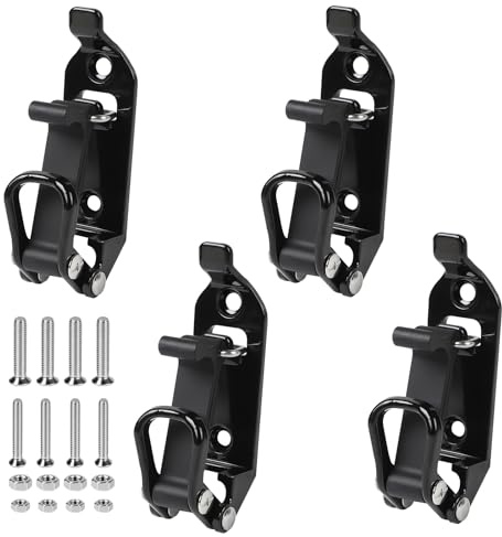 EXLECO 4 X 17-40mm Schaufelhalter Dachträger Schaufel Halterung Axthalter Dachträger Zubehör Spannverschluss Gummi Verschlusslager Wandmontagehalterungen für Lastwagen Auto Werkzeug Spaten Schwarz