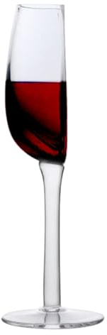 Juego de 2 medias copas de vino, media copa de vino tinto, media copa de vino de 140 ml, copas de vino con mango largo, medio vaso de vino tinto, tallo para cumpleaños, aniversario, regalo de Pascua
