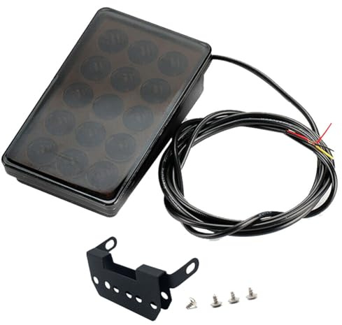 Sirxlevcy Luz de Freno de Coche LED 15LED F1 Estilo Carcasa Universal Piloto Luz AleróN Trasero de Coche Luz de Freno LED Luz Trasera Carcasa Negra