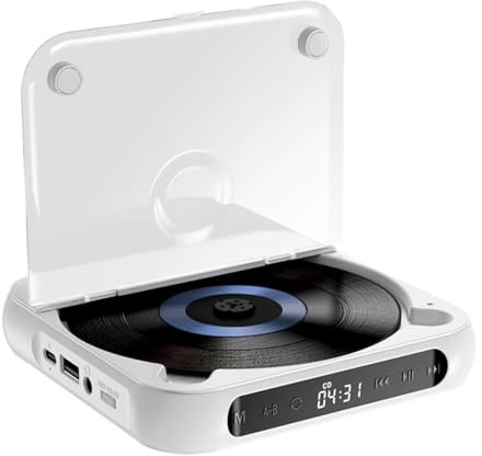 Hoite Reproductor de CD portátil externo para coche, puerto auxiliar, cable de extensión USB, reproductor de CD USB universal para vehículo, portátil, TV, ordenador, Android 4.4 y superior.