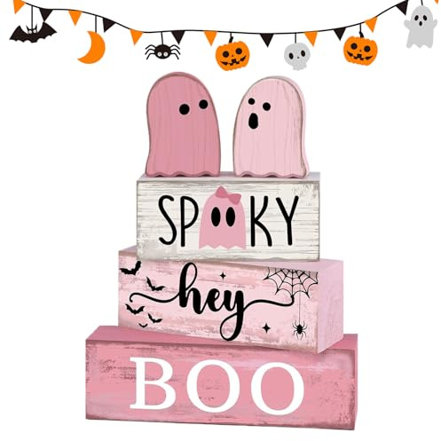 -Holzschild – Dekoration für mehrere Ebenen von Halloween | Holzblock, rustikales Bauernhof-Hauptstück, Innenanzeige, Küchenregal, | perfekt für Autopartys