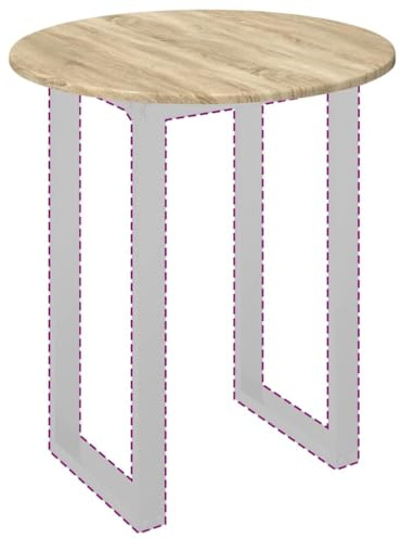 vidaXL Tischplatte Ø 60 x 1,5 cm Rund Holzwerkstoff Sonoma-Eiche