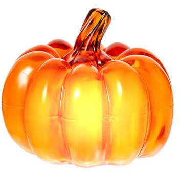 Xevinas Herbstdeko Kürbis Deko, LED Kürbis Beleuchtet Mit Timerfunktion, 15,5 X 15,5 X 17 Cm Herbstdeko Tisch kürbis Led Laterne Deko Figuren, Licht Fur Tischdeko,halloween Deko,autumn Decor (B)