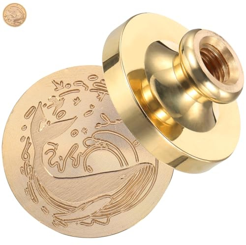 DECORNIJIA 2 Stück Wax Siegelstempel Wal Motiv Retro Wachs Stempel für Einladungskarten Scrapbooking DIY Dekoration Langlebig Leicht Einfach zu Reinigen Geschenk für Bastelfans