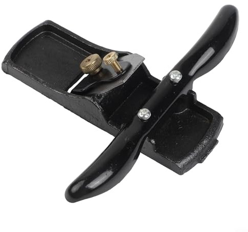 Yhenlovtt Mini rabot en bois pour le travail du bois – Outil à main avec poignée en ébène avec lame en acier épais, finition lisse pour bricolage et polissage de petits instruments