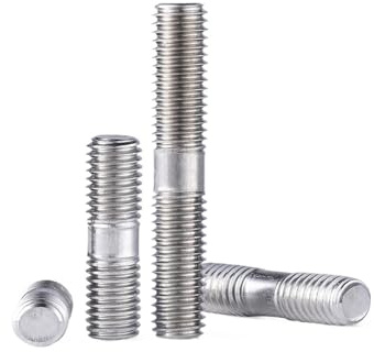 YINZHD M3 M4 M5 M6 M8 M10 M12 M16 304 Edelstahl Doppelendgewindestange Stehbolzen Schrauben Stange Zahnstange Kopflose Stehbolzen(55mm,M8-1pcs)