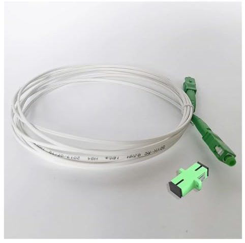Cavo di derivazione in fibra ottica monomodale ad alta velocità SC/APC-SC/APC - Cavo di prolunga for interni da 2 M/3 M for comunicazioni affidabili(White,300cm APC With Adapter)